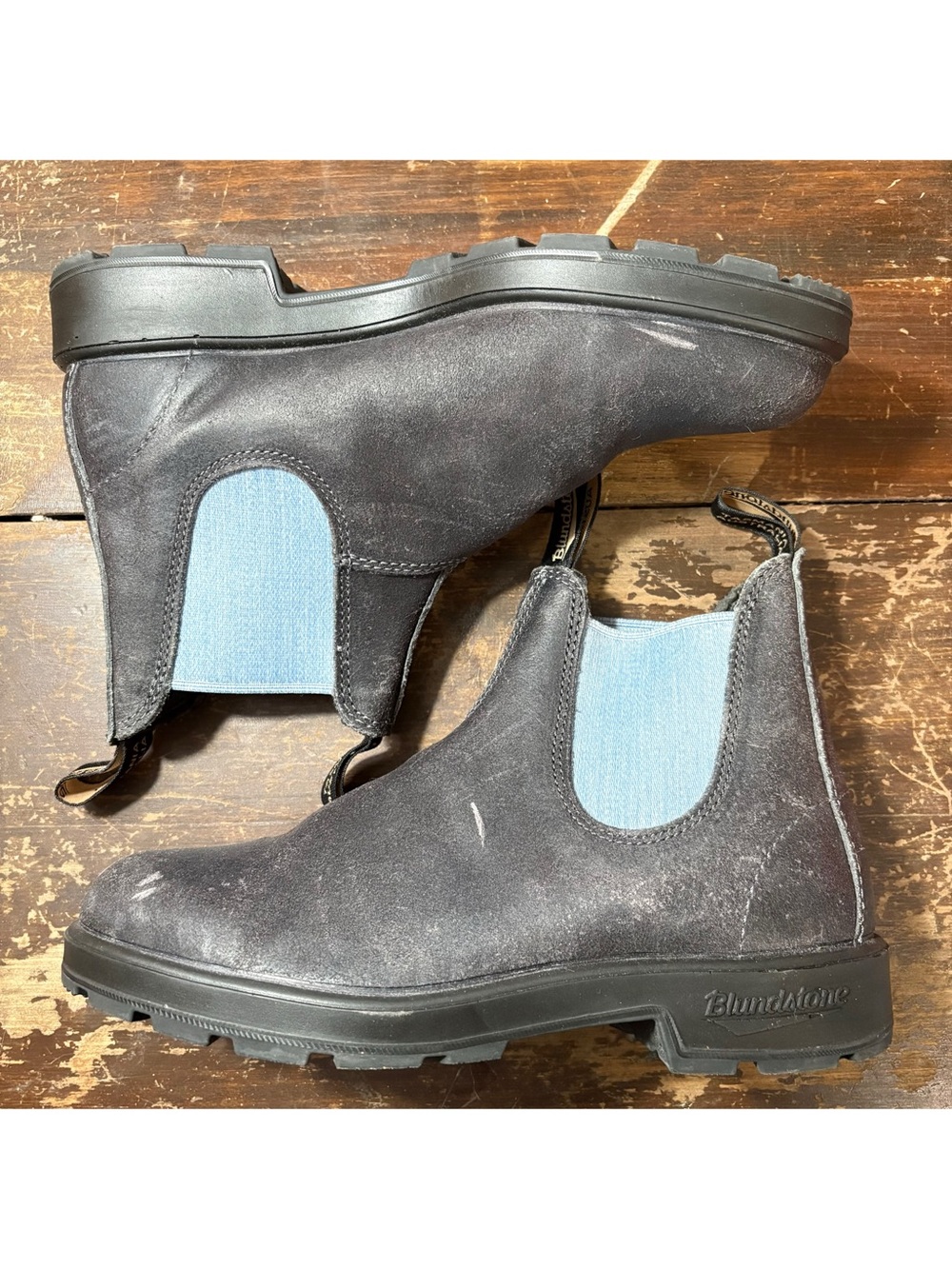 Blundstone BL 2209 Steel Grey Suede Pale Denim Chelsea Boots AUS 7  US 10 Rugged